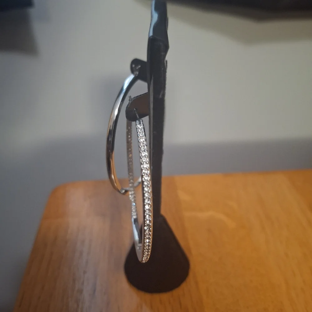 Givenchy Pavé Hoop Earrings & Bangle Bracelet - Picture 4 of 10